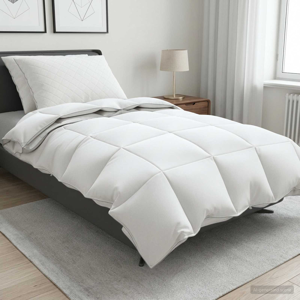 vidaXL 90% Ganzendons Deken Set FULDA 3 st 200 x 200 cm Alle seizoenen