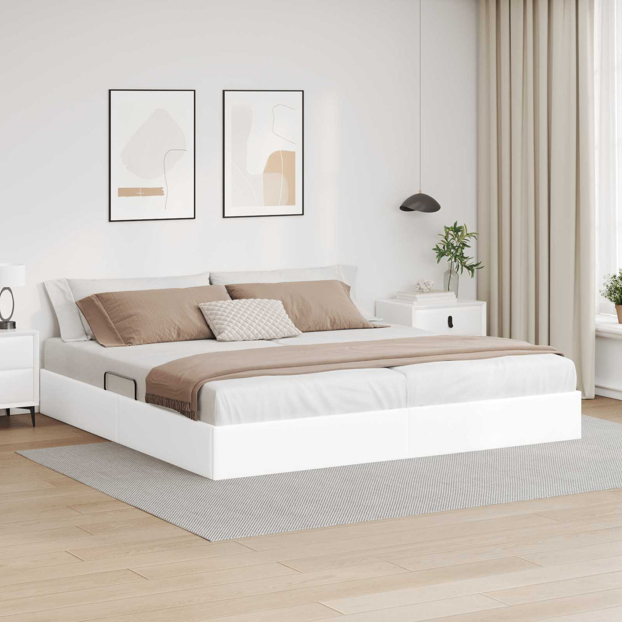 vidaXL Ottoman Bed Frame with Storage Black 90 x 190 cm Faux Leather