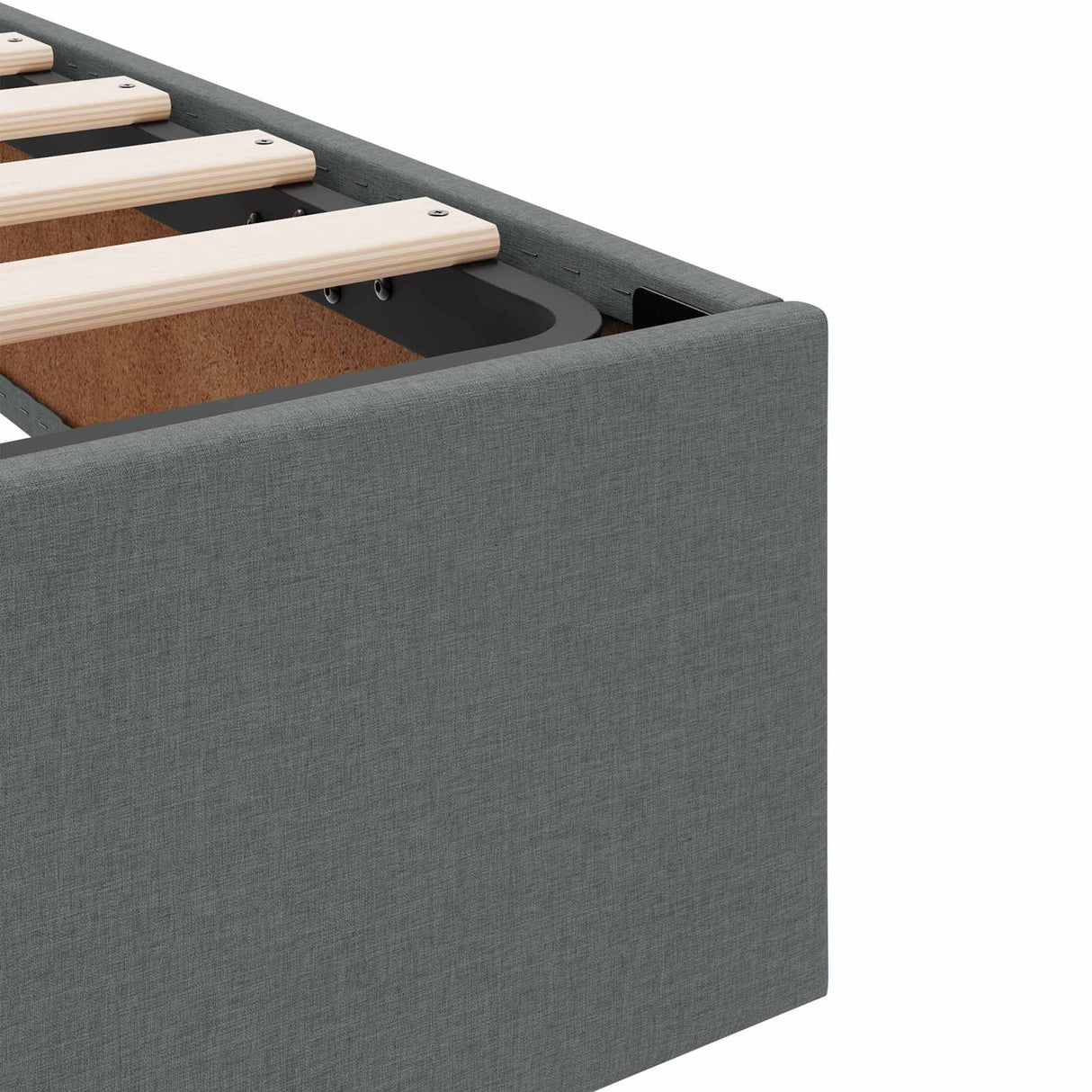 vidaXL Ottoman Bedframe met opslag Lichtgrijs 90 x 190 cm Stof
