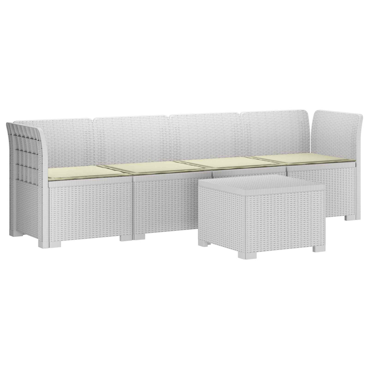 vidaXL 4-Zits Tuin Sofa Rieten Look PP Antraciet