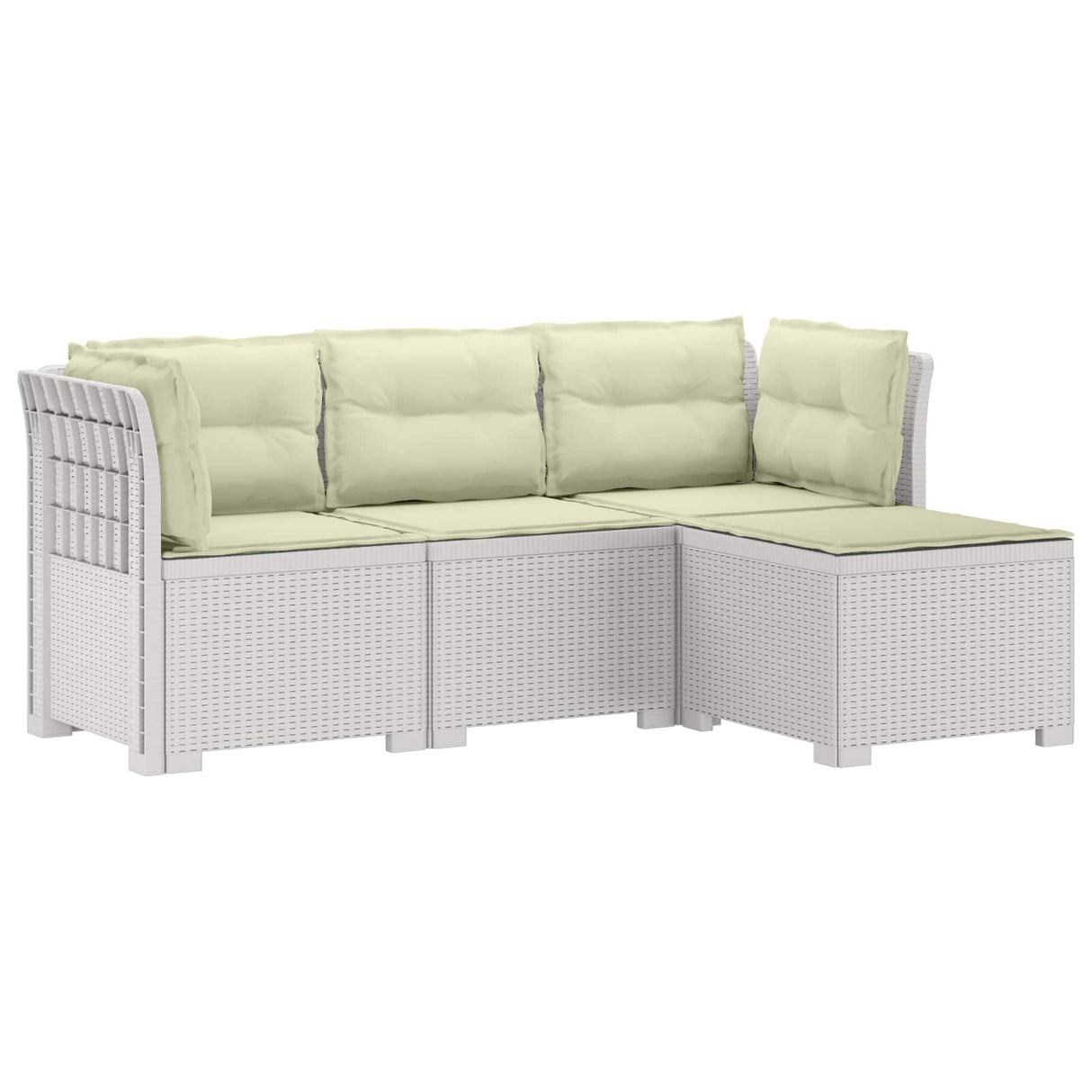 vidaXL 4-Seater Garden Sofa Rattan Look PP Anthracite