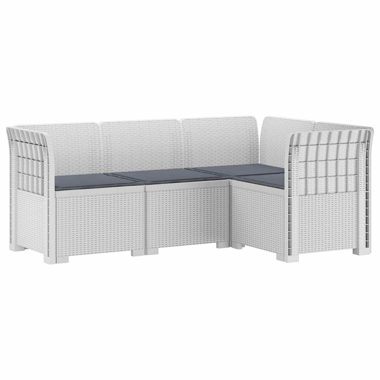vidaXL 4-Seater Garden Sofa Rattan Look PP Anthracite