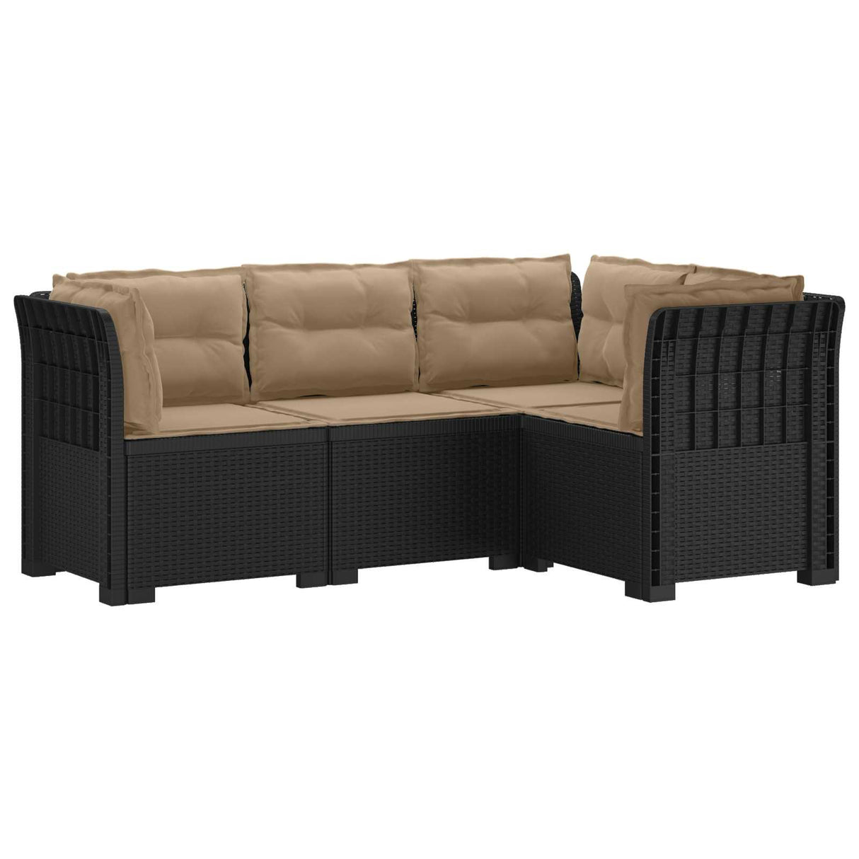 vidaXL 4-Seater Garden Sofa Rattan Look PP Anthracite