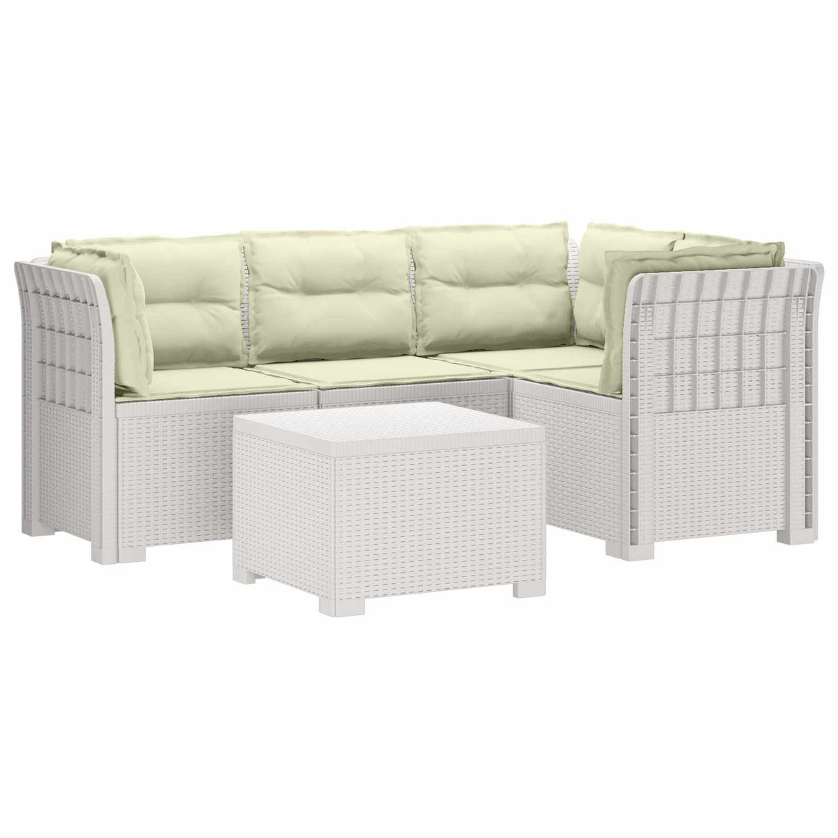 vidaXL 4-Zitter Tuin Sofa Rattan Look PP Antraciet