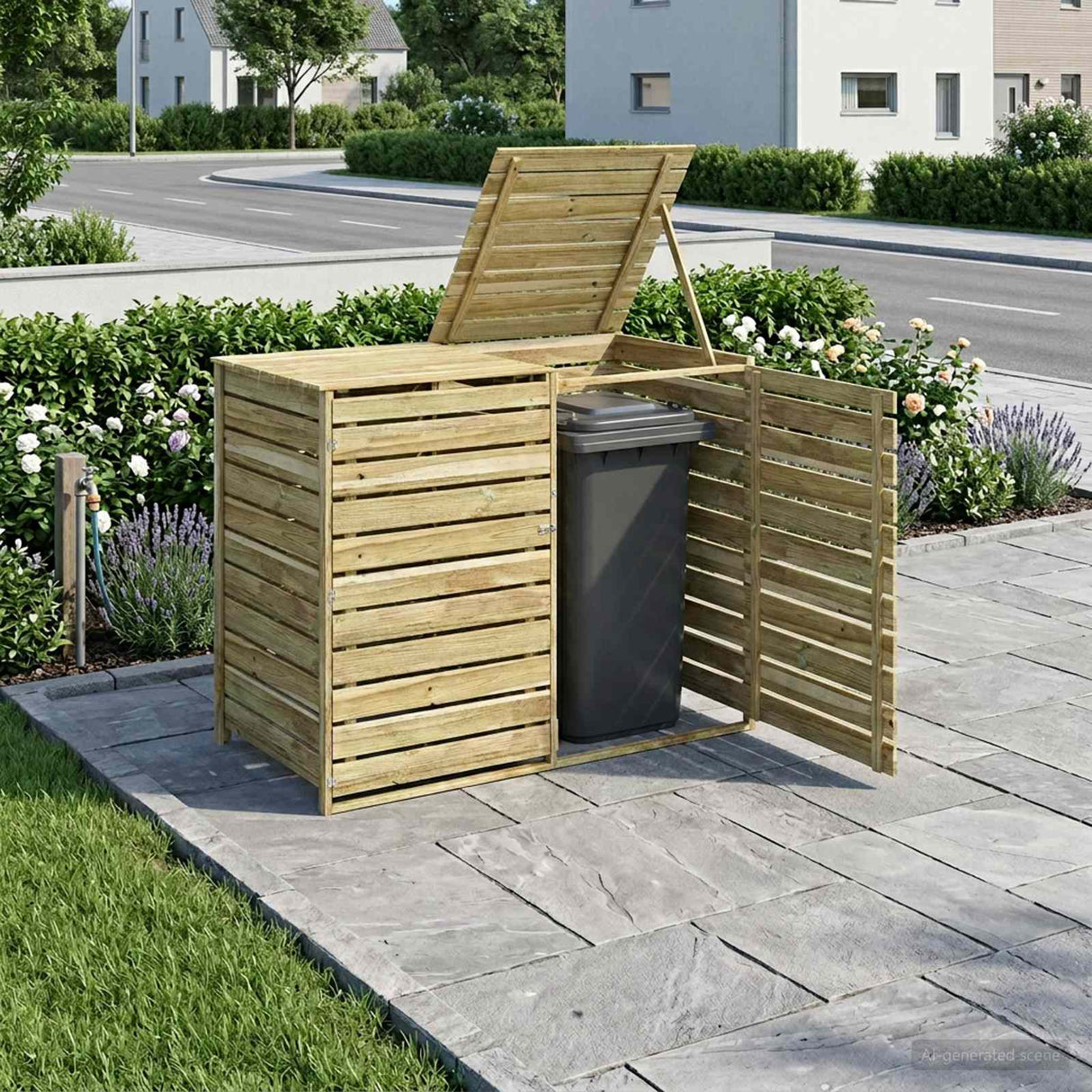 vidaXL Containerombouw voor 1 bak 240 L Geïmpregneerd grenenhout