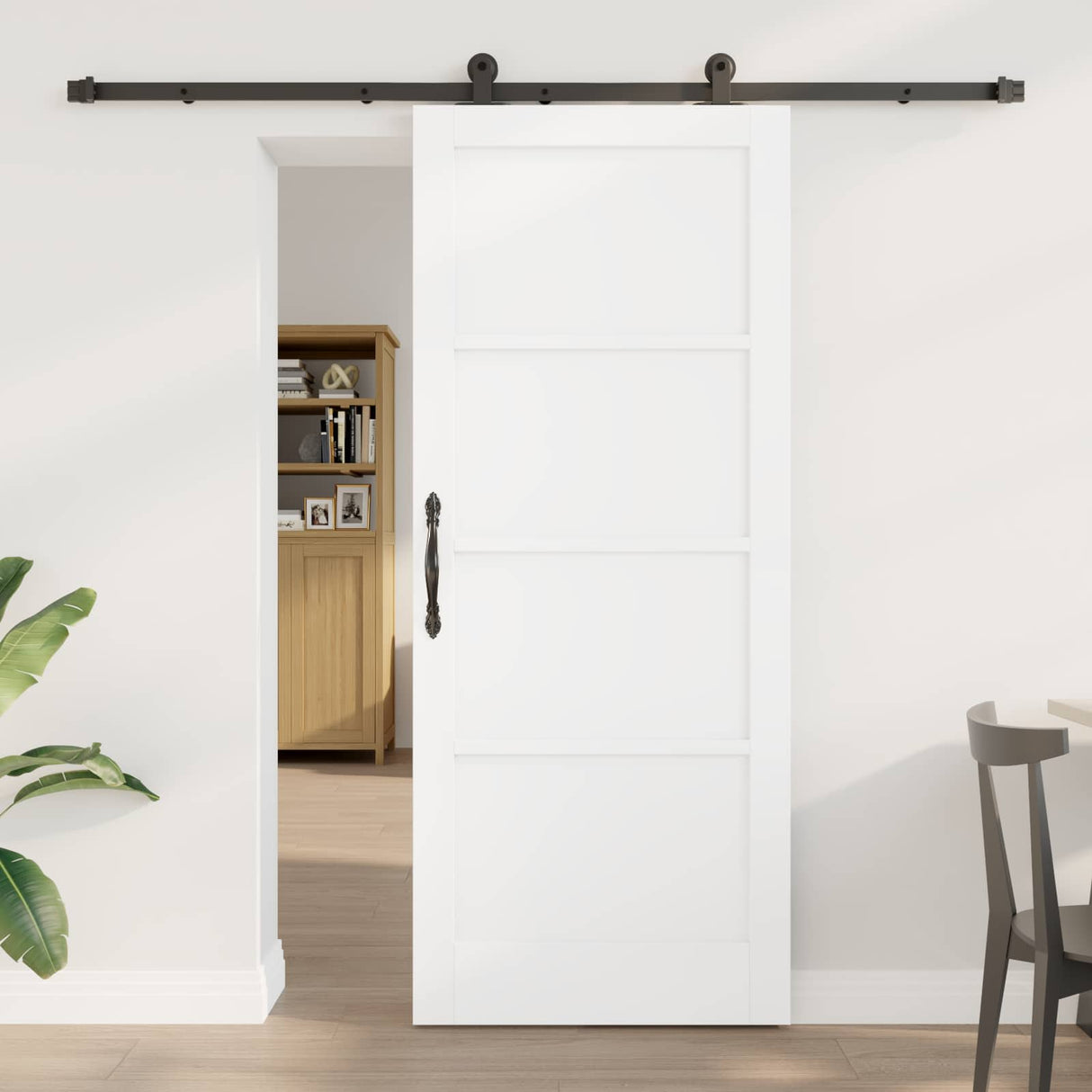 vidaXL Schuifdeur ORKDAL Naturel 61 x 198,5 cm Massief grenenhout
