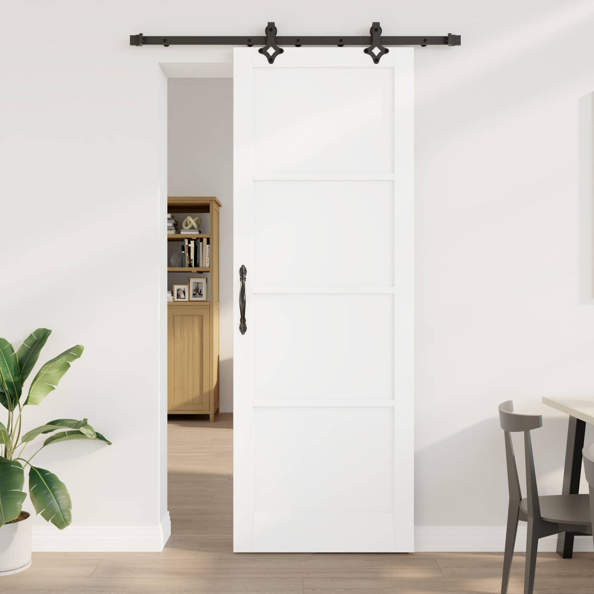 vidaXL Schuifdeur ORKDAL Naturel 61 x 198,5 cm Massief grenenhout