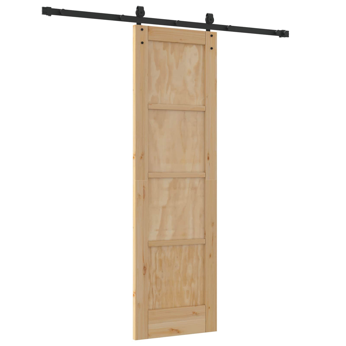vidaXL Schuifdeur ORKDAL Naturel en Zwart 61 x 198,5 cm