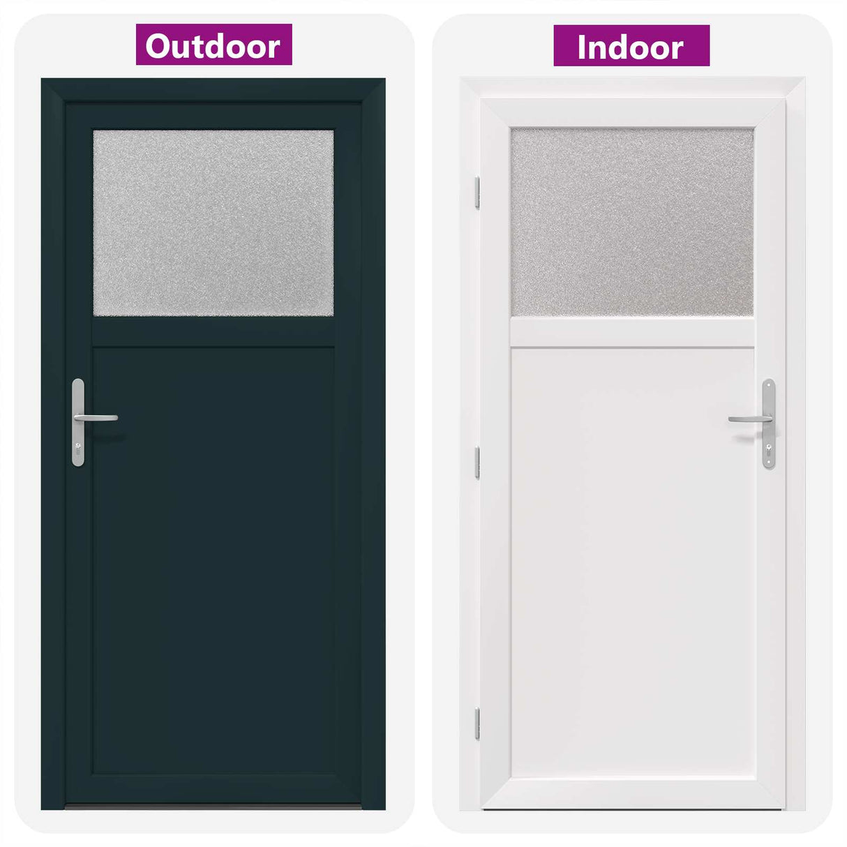 vidaXL Zij-ingang deur Antracietkleurig 98 x 198 cm PVC