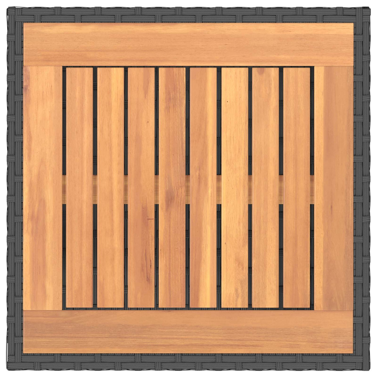 vidaXL Bankstel 6 st Zwart Poly Rattan en Staal