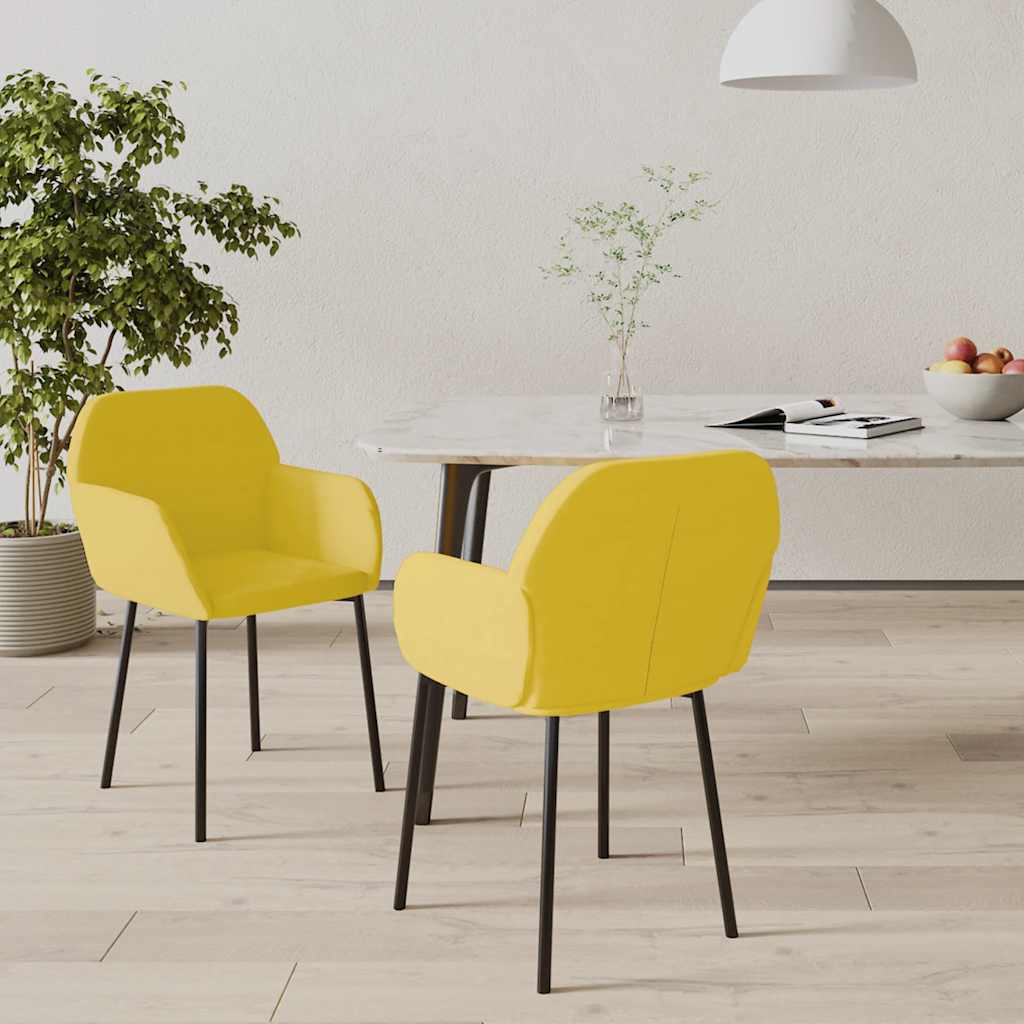 vidaXL Dining Chairs 2 pcs velvet blue