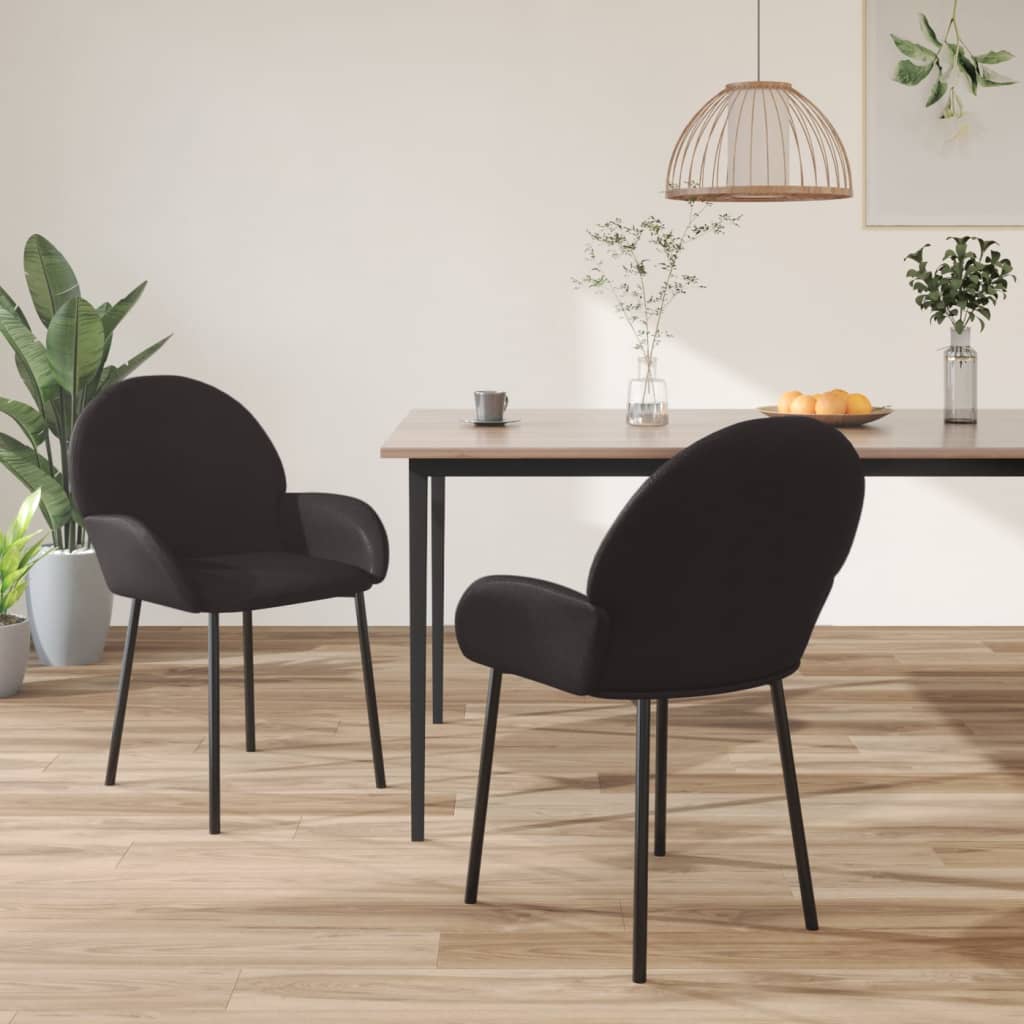 vidaXL Eetkamerstoelen 2 st kunstleer crèmekleurig