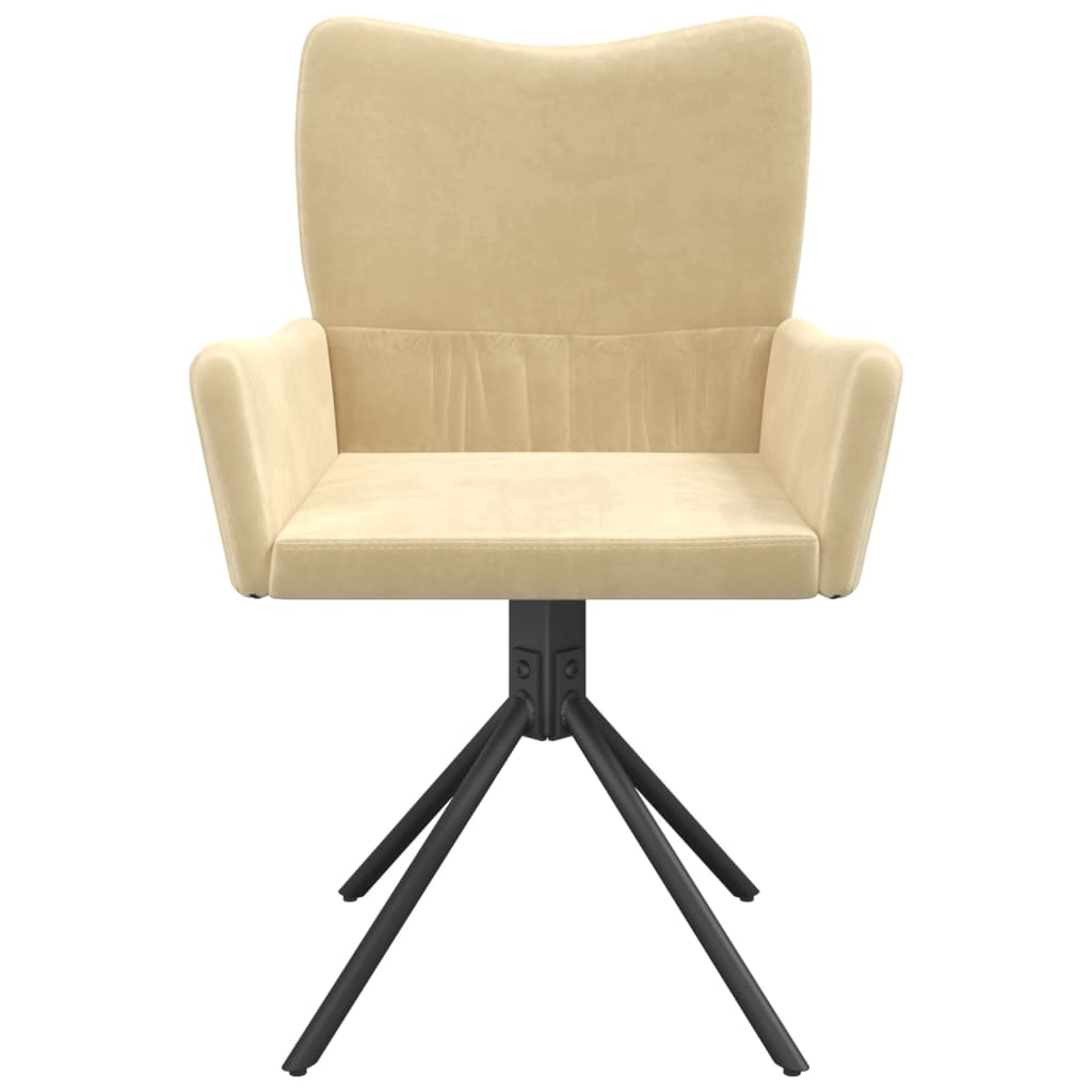 vidaXL Eetkamerstoelen draaibaar 2 st fluweel blauw