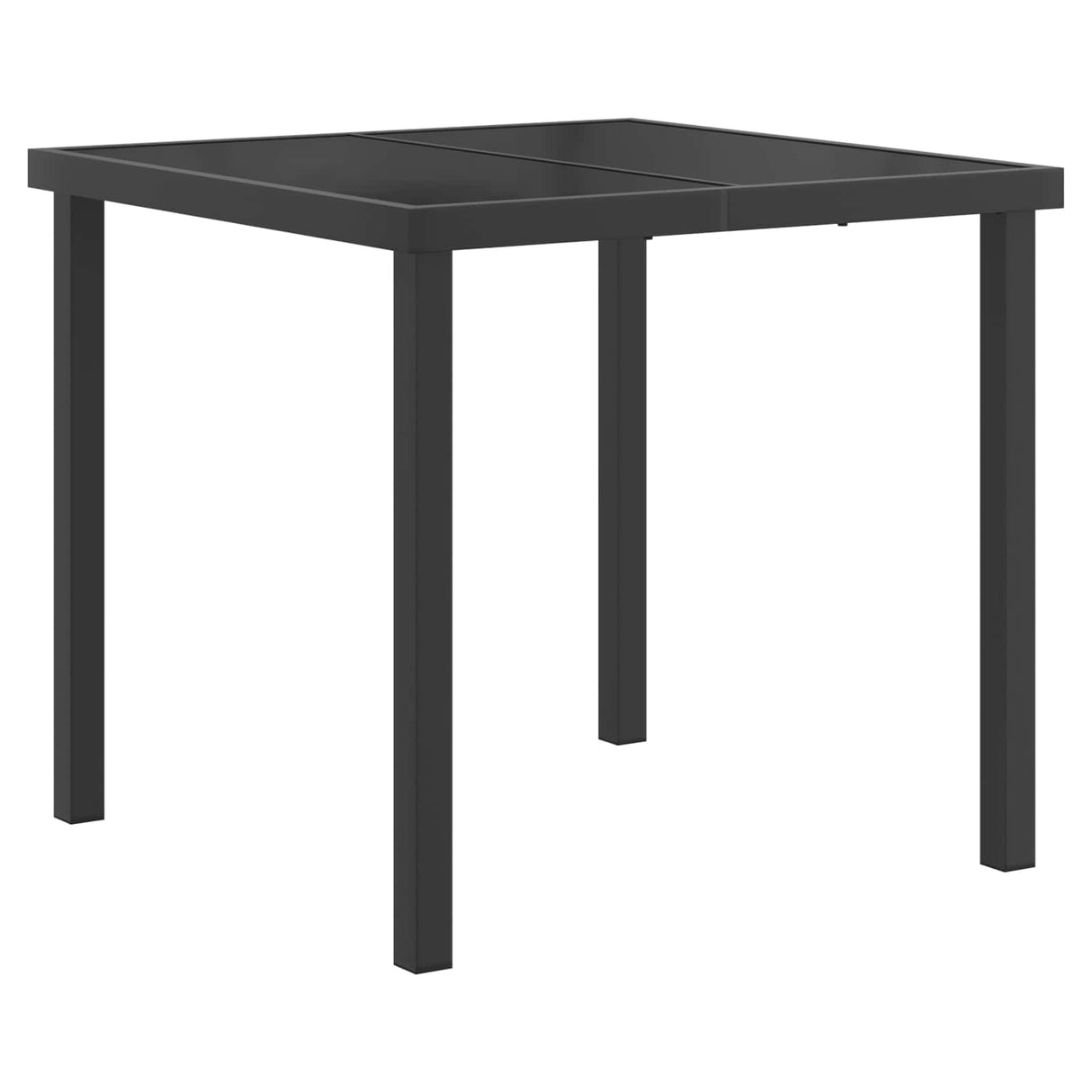 vidaXL Tuin Eettafel Set 5 pcs Zwart en Anthraciet 80 x 80 x 73 cm