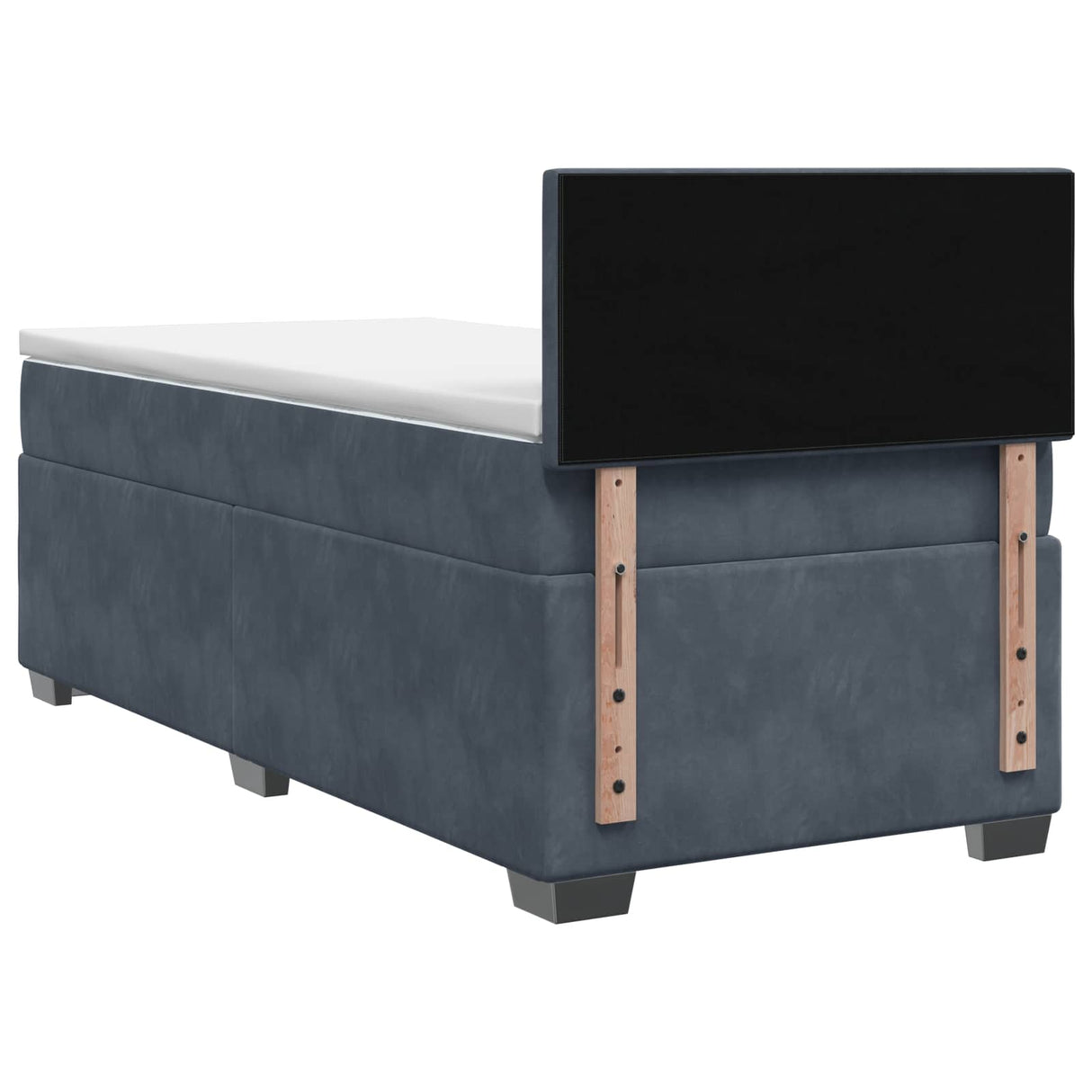 vidaXL Boxspringbed met matras Lichtgrijs 90 x 190 cm Fluweel