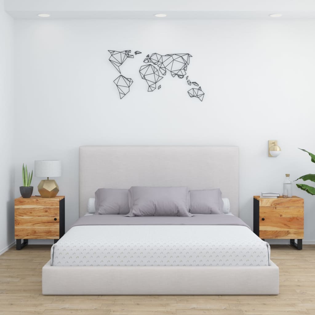 vidaXL Nachtkastje 40x33x46 cm massief mangohout