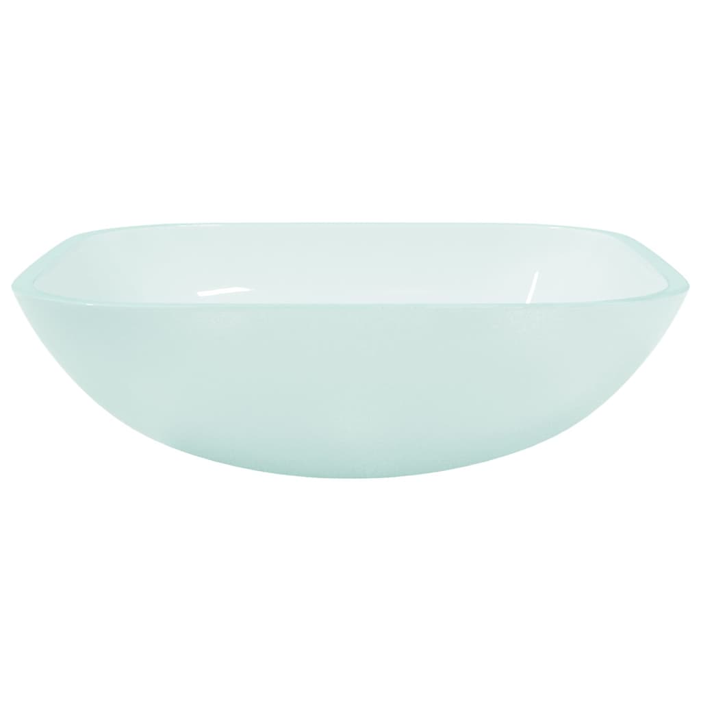 vidaXL Wasbak 42x42x14 cm glas transparant