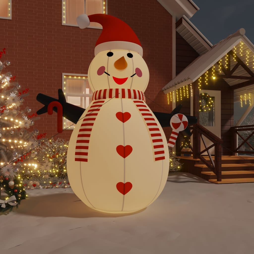 VidaXL Inflatable Snowman with LEDs 630 cm