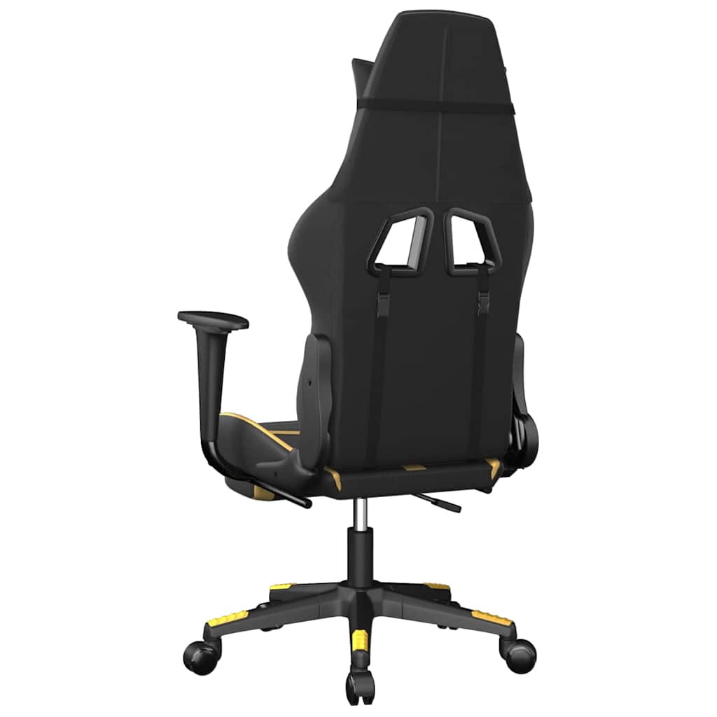 vidaXL Massage Gaming Chair Faux Leather Black and Blue
