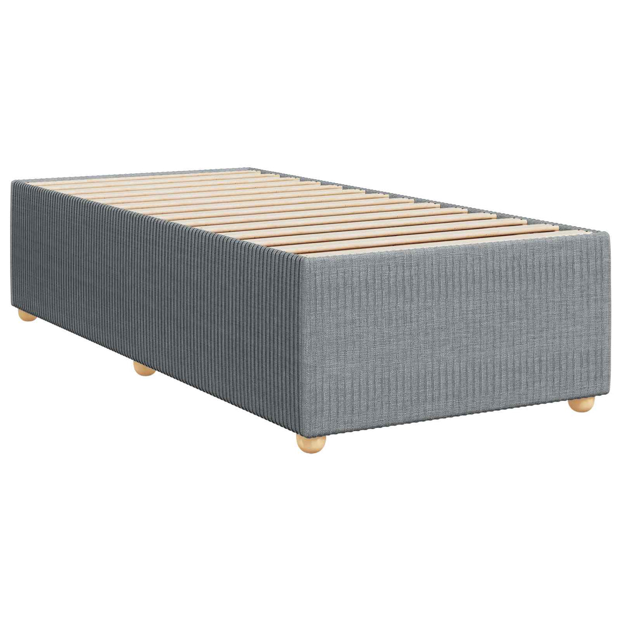 vidaXL Boxspringbed met matras met hoofdeinde Donkergrijs Enkel Stof