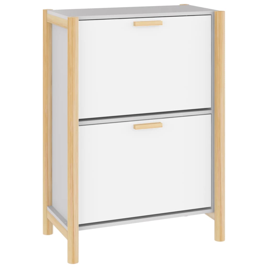 vidaXL Schoenenkast 57,5x33x80 cm bewerkt hout wit
