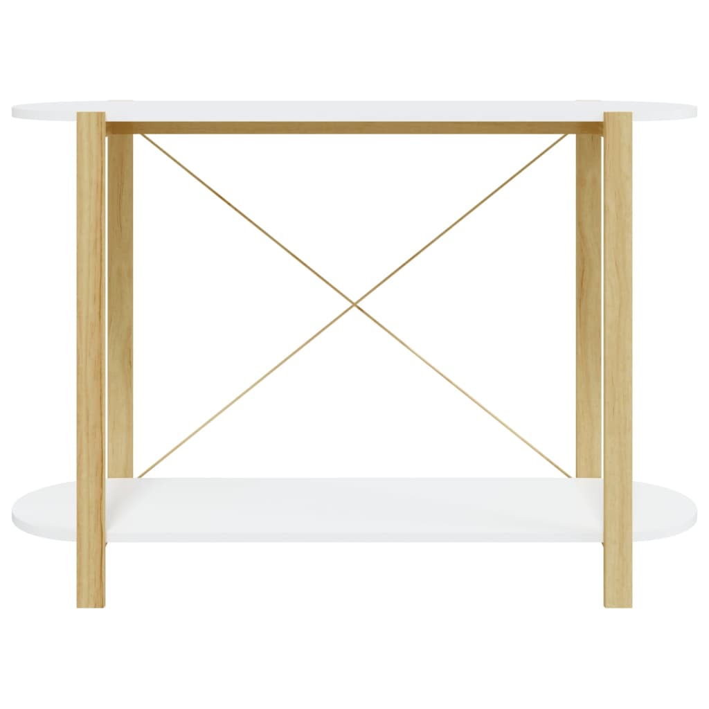 vidaXL Wandtafel 110x38x75 cm bewerkt hout wit