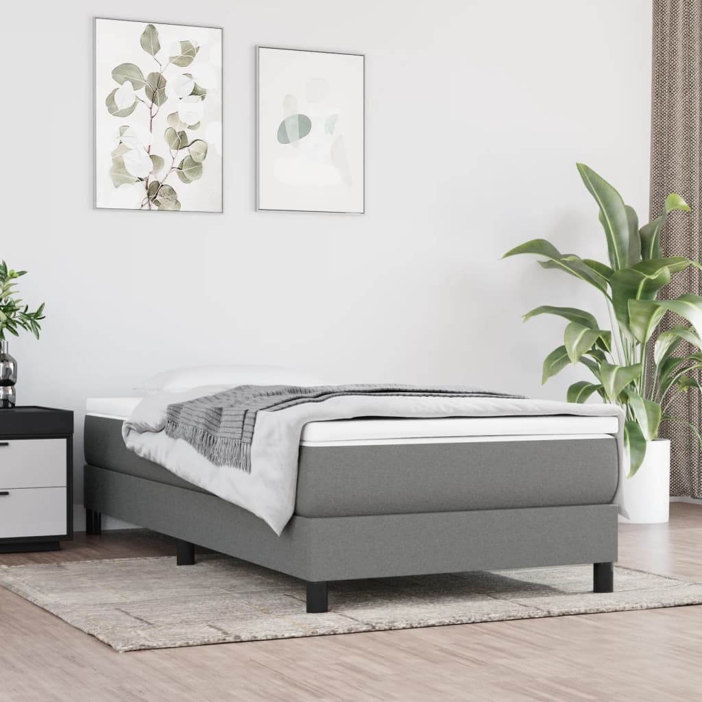 vidaXL Pocketveringmatras medium 80x200x20 cm stof lichtgrijs