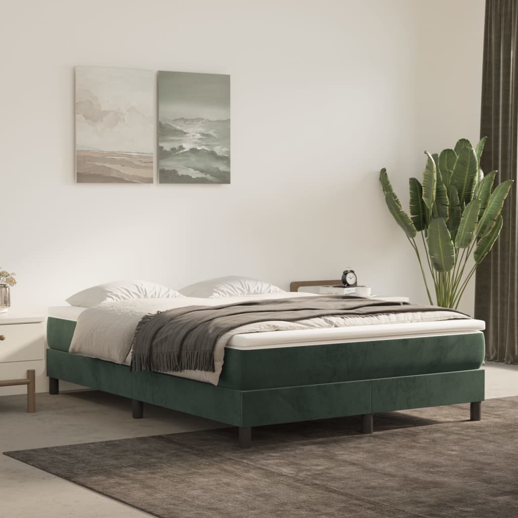 vidaXL Pocketveringmatras medium 80x200x20 cm fluweel lichtgrijs