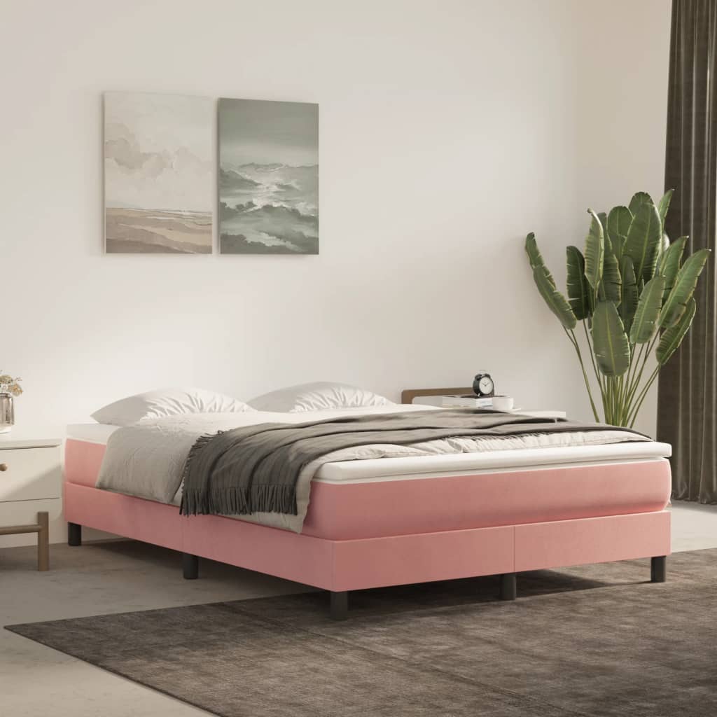vidaXL Pocketveringmatras medium 80x200x20 cm fluweel lichtgrijs