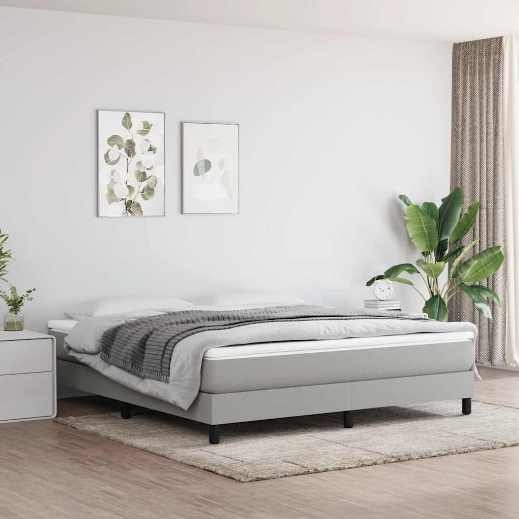 vidaXL Pocketveringmatras medium 80x200x20 cm stof lichtgrijs