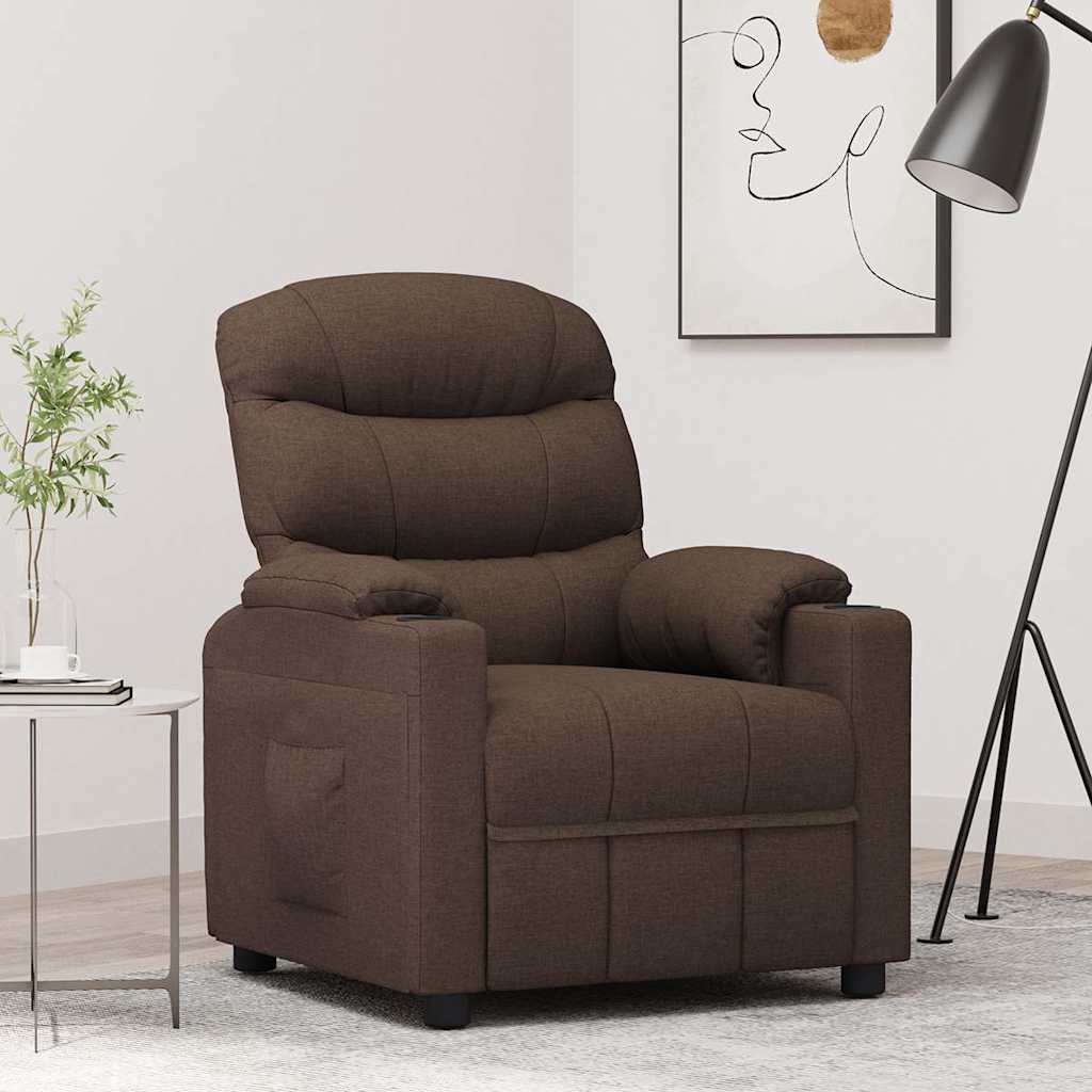 vidaXL Adjustable Armchair Fabric Black