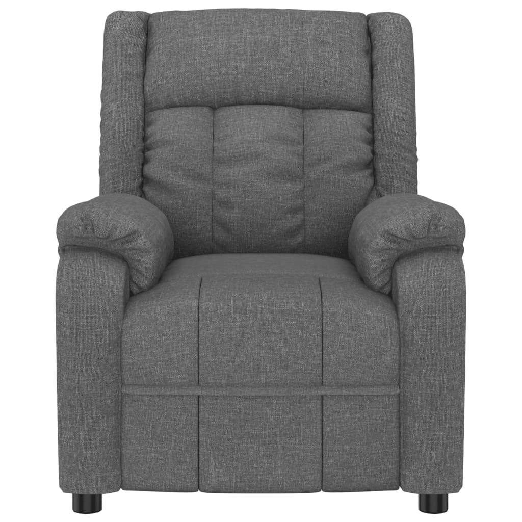 vidaXL Fauteuil verstelbaar stof lichtgrijs