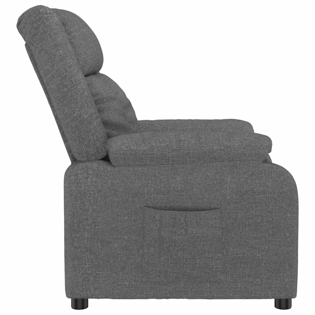 vidaXL Fauteuil verstelbaar stof lichtgrijs