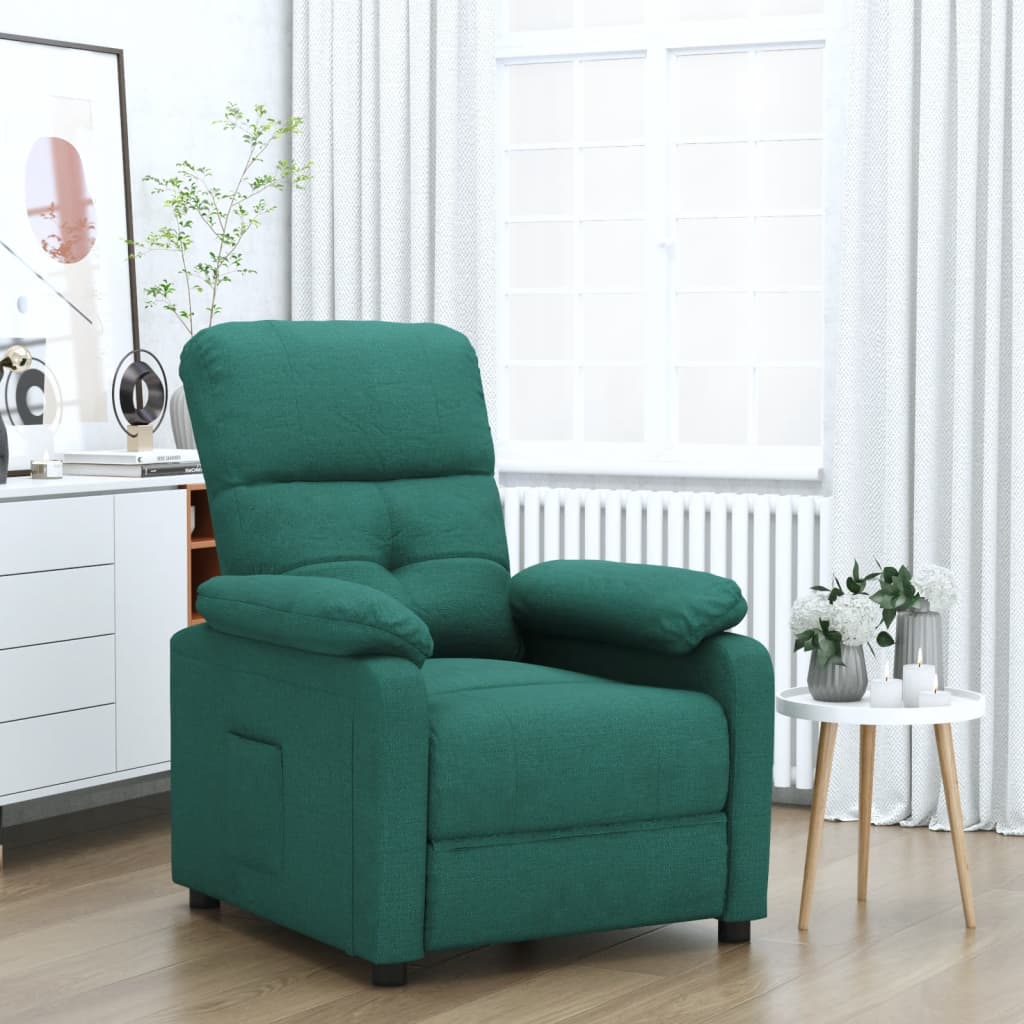 vidaXL Fauteuil verstelbaar stof lichtgrijs