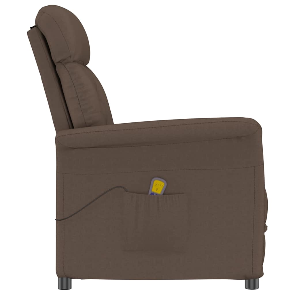 vidaXL Massagestoel met kussen Bruin 70.5 x 96.5 x 95 cm Kunstleer