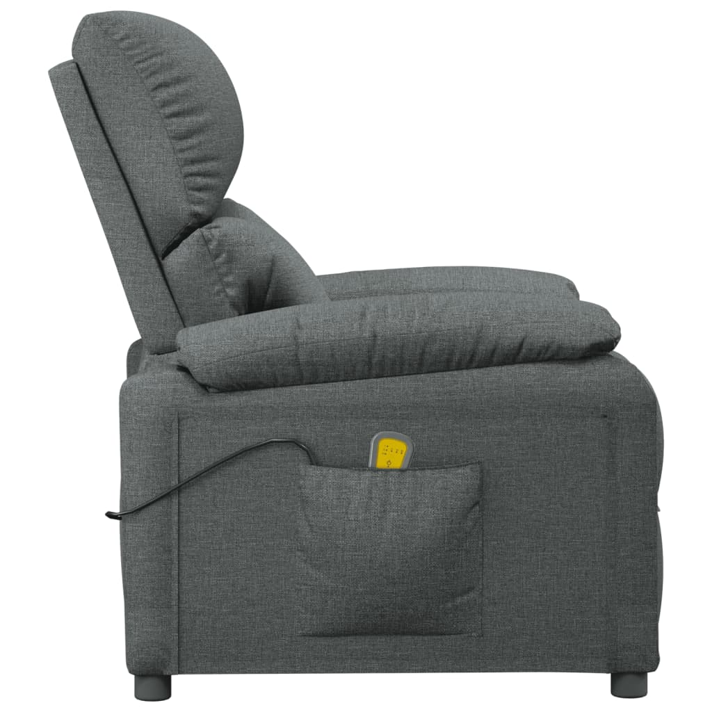 vidaXL Massagestoel stof crèmekleurig