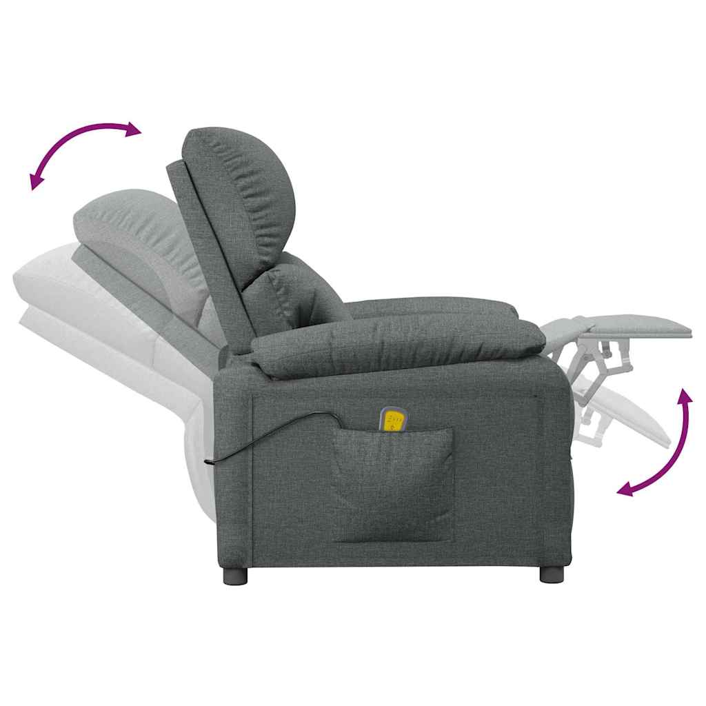 vidaXL Massagestoel stof crèmekleurig
