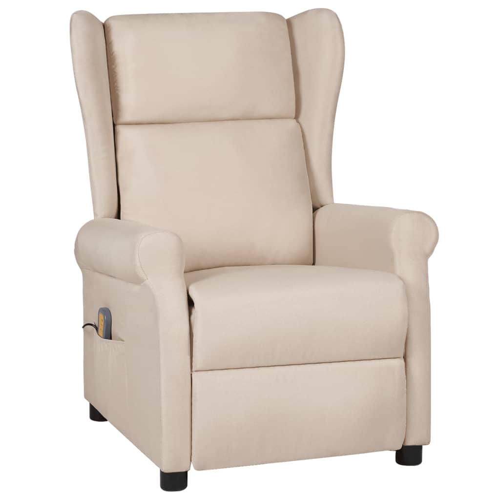 vidaXL Massagestoel stof lichtgrijs