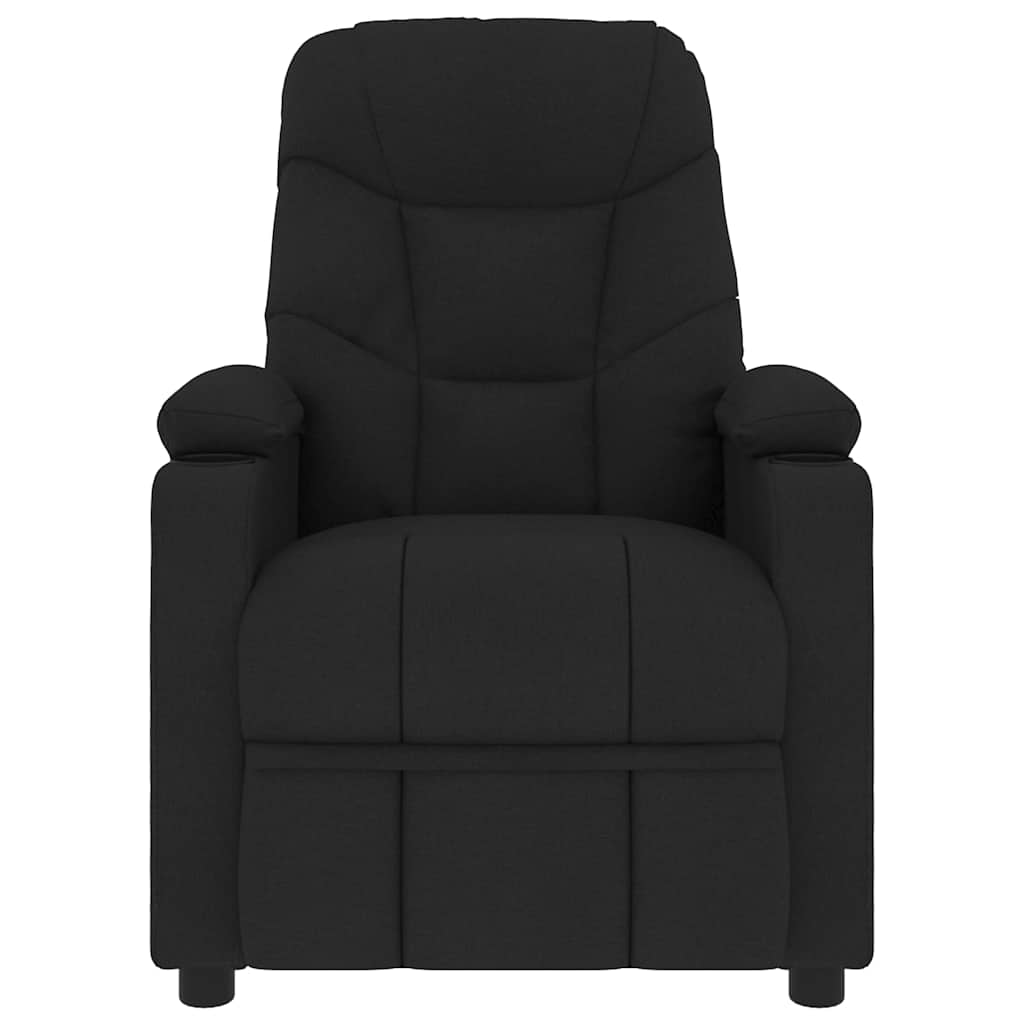 vidaXL Fauteuil verstelbaar stof zwart