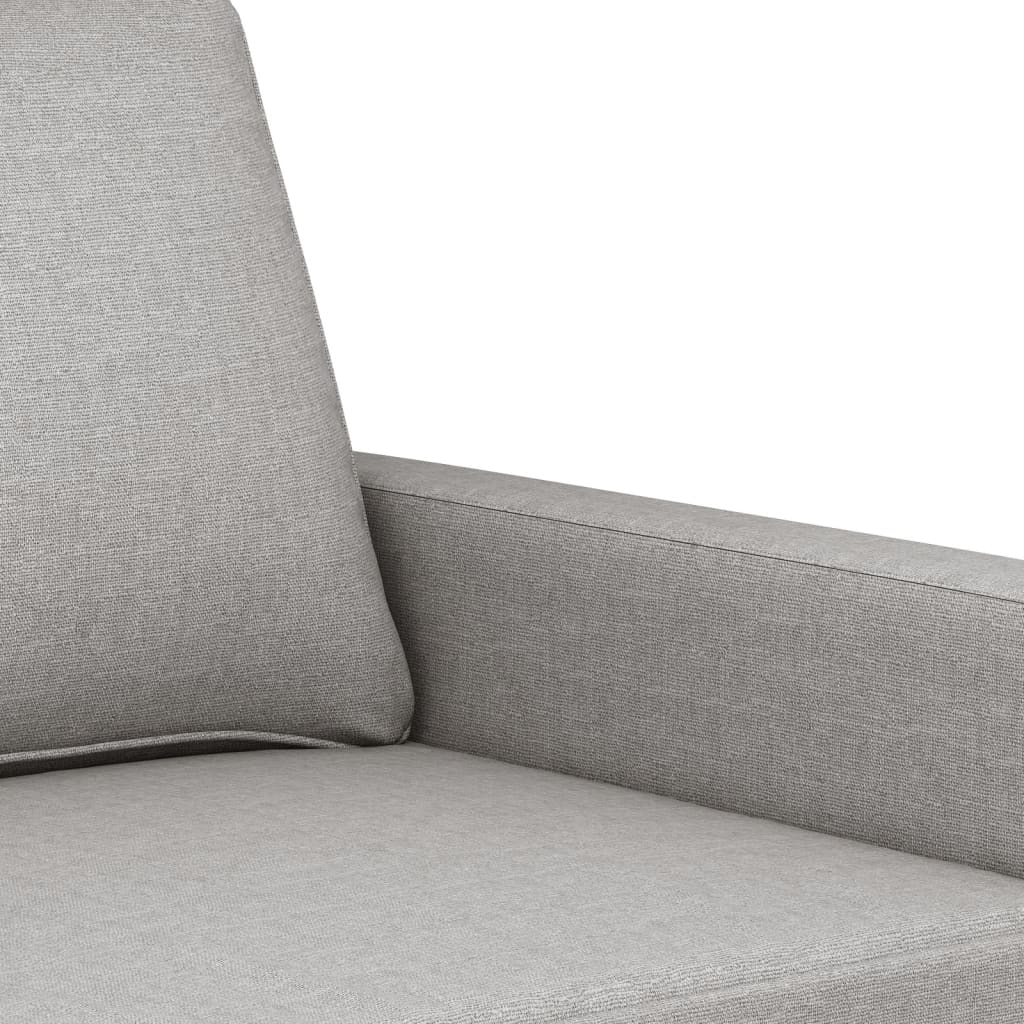 vidaXL Driezitsbank 180 cm stof lichtgrijs
