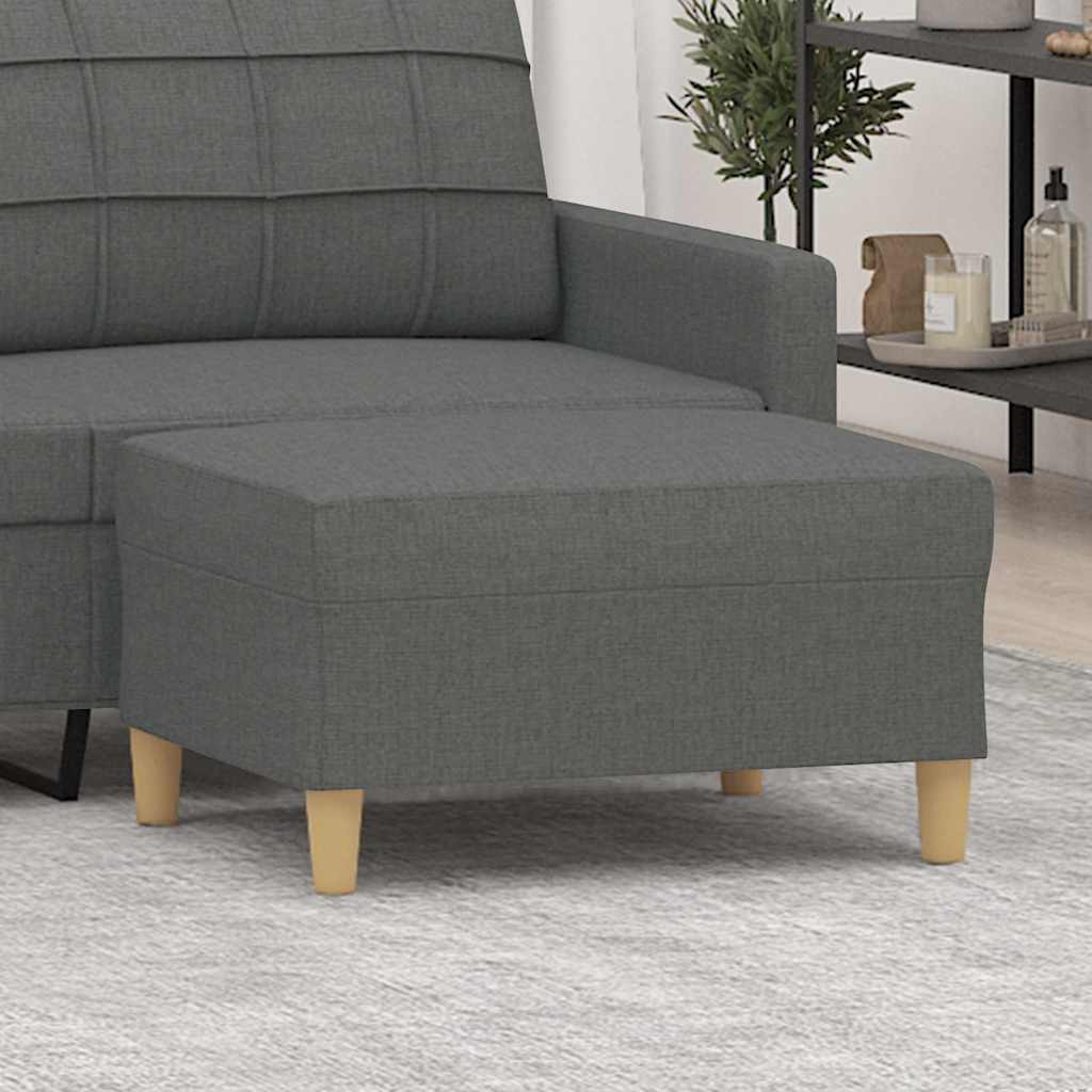 vidaXL Footstool 60x50x41 cm fabric light grey