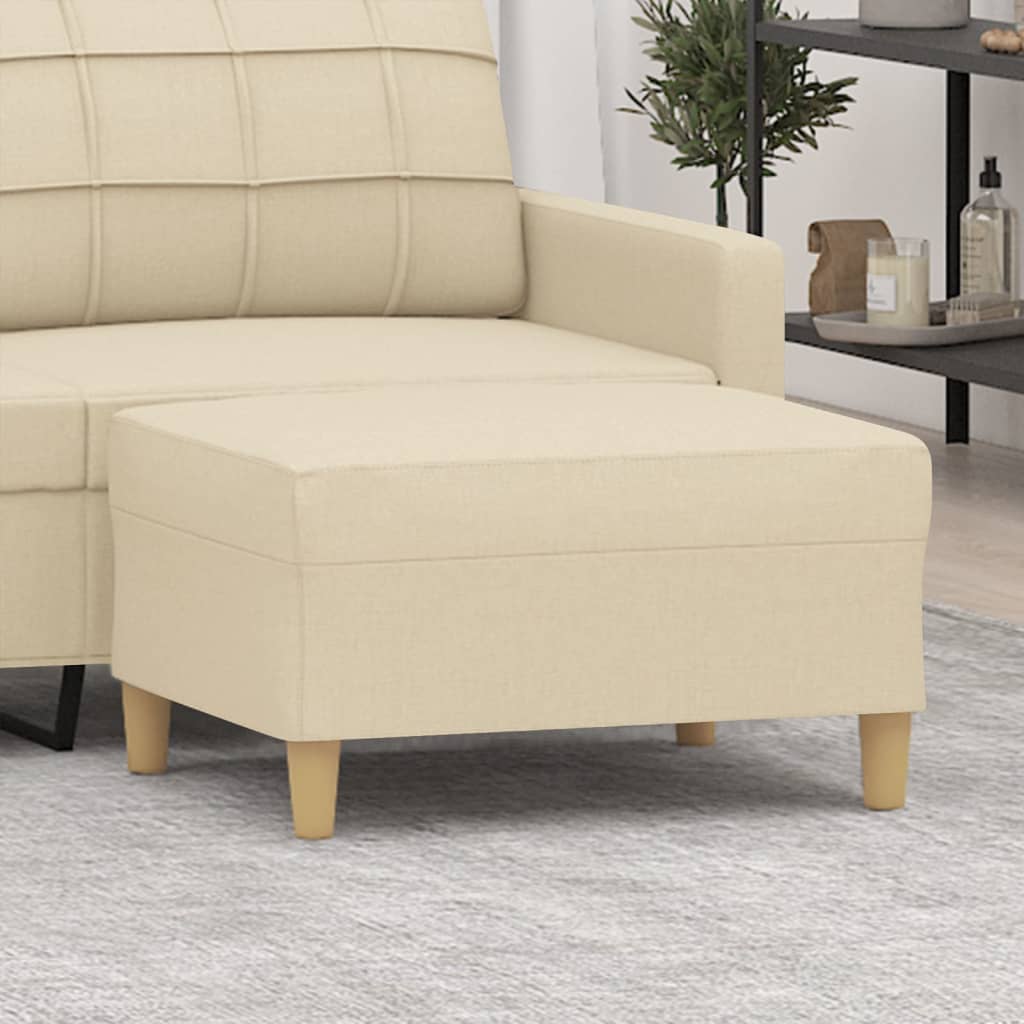 vidaXL Footstool 60x50x41 cm fabric light grey