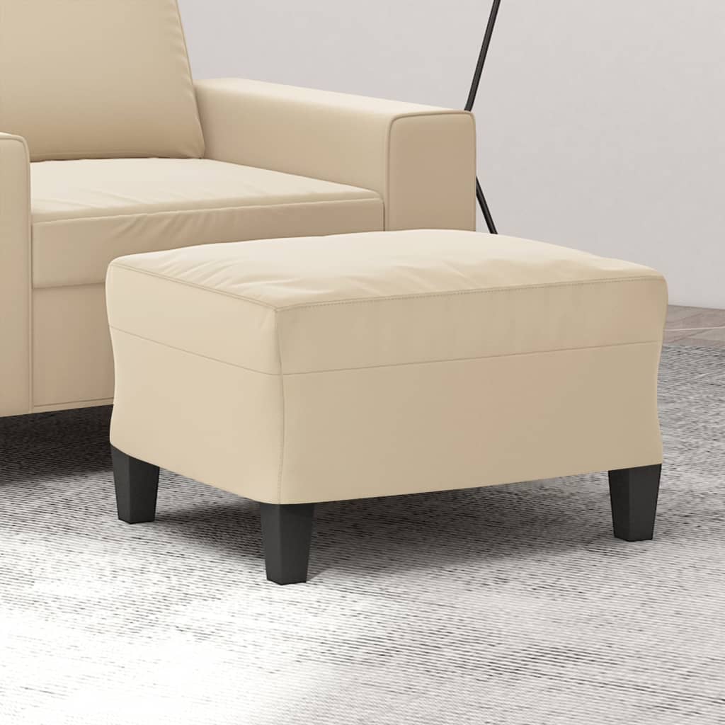 vidaXL Voetenbank 60x50x41 cm microvezelstof taupe