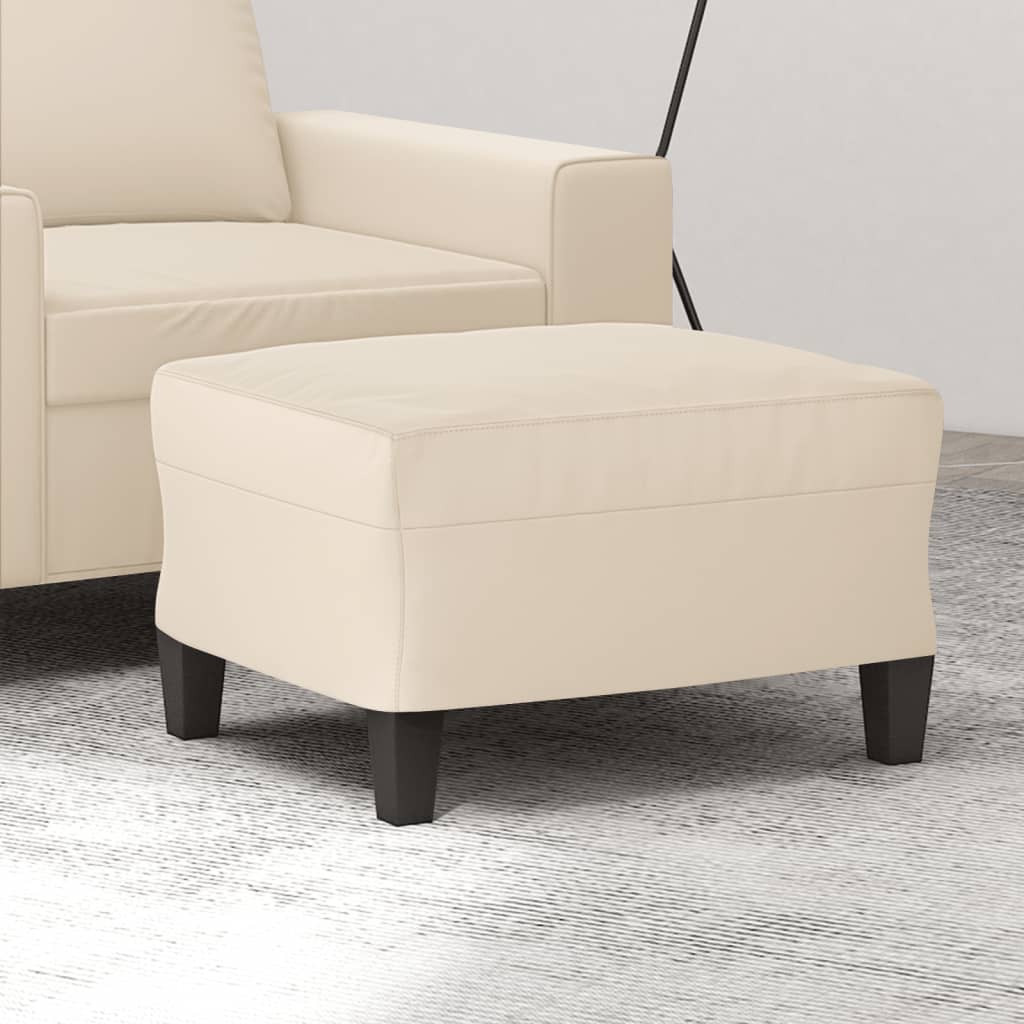 vidaXL Voetenbank 60x50x41 cm microvezelstof taupe