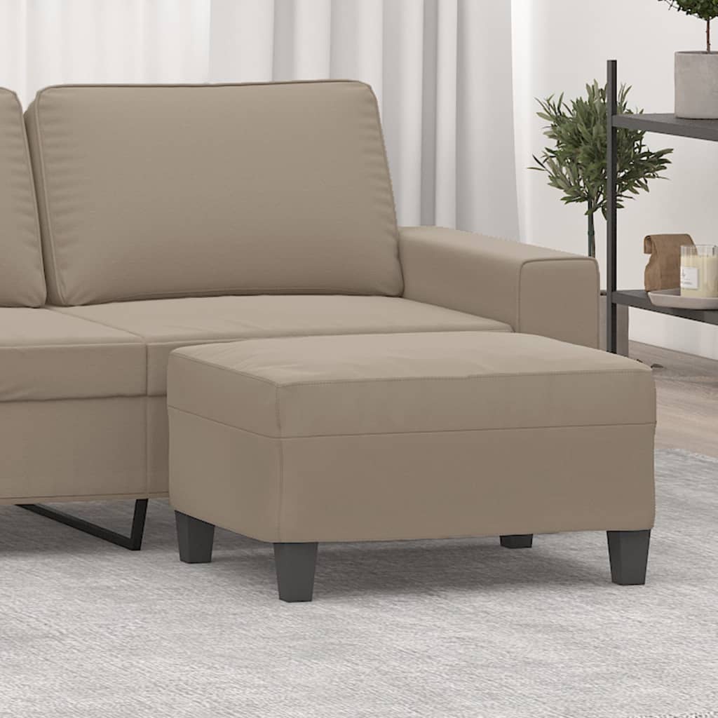 vidaXL Voetenbank 60x50x41 cm microvezelstof taupe