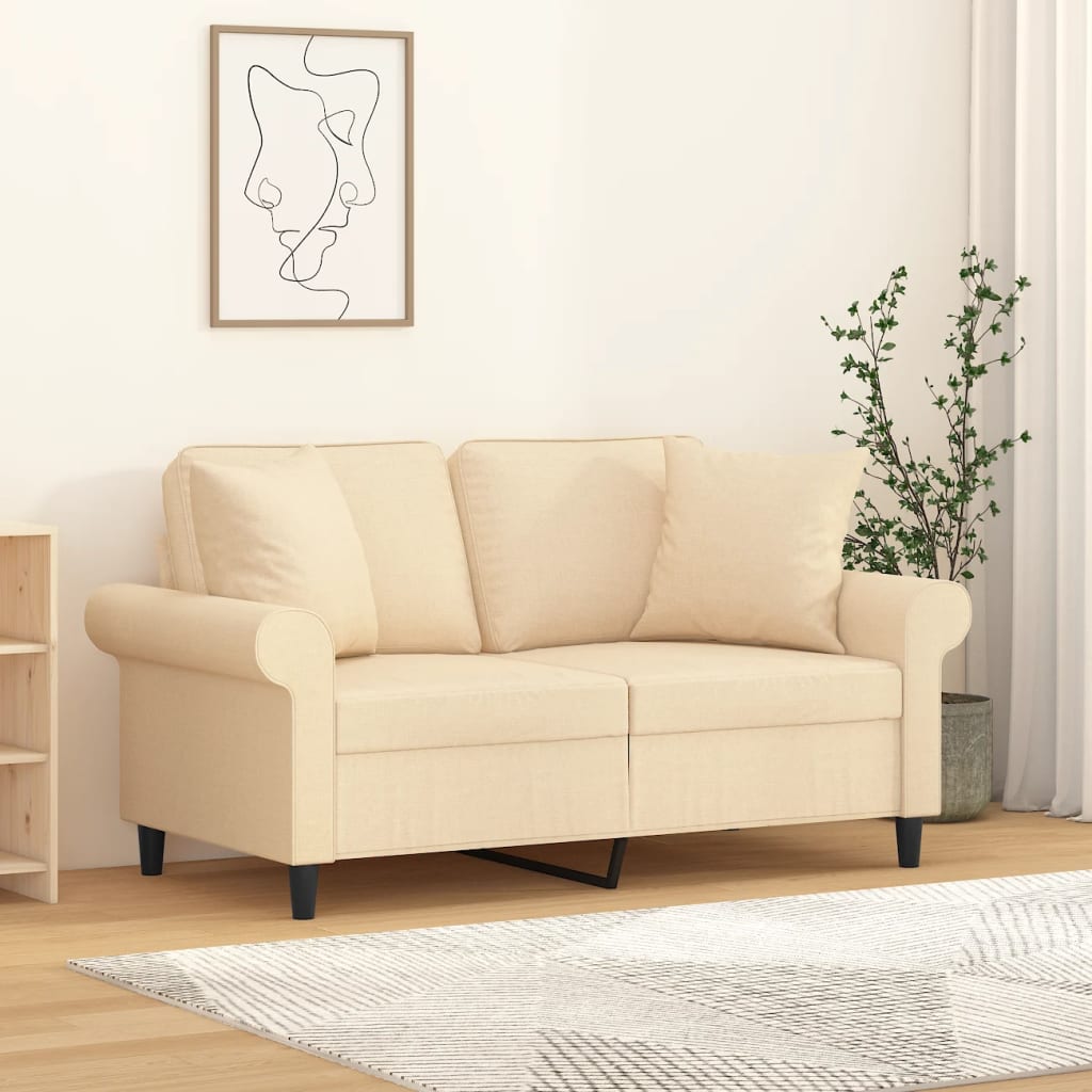 vidaXL Sierkussens 2 st 40x40 cm stof lichtgrijs