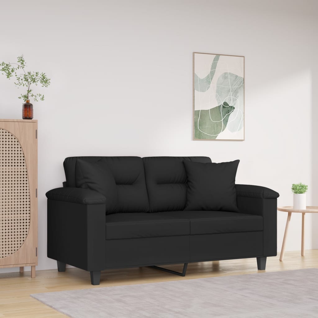 vidaXL Sierkussens 2 st 40x40 cm microvezelstof taupe