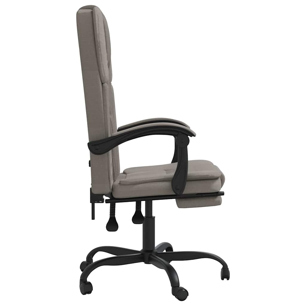 vidaXL Office Chair adjustable fabric taupe