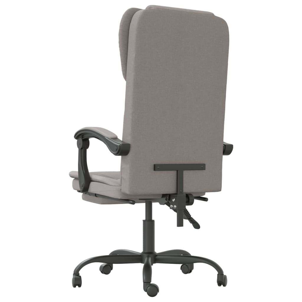 vidaXL Office Chair adjustable fabric taupe