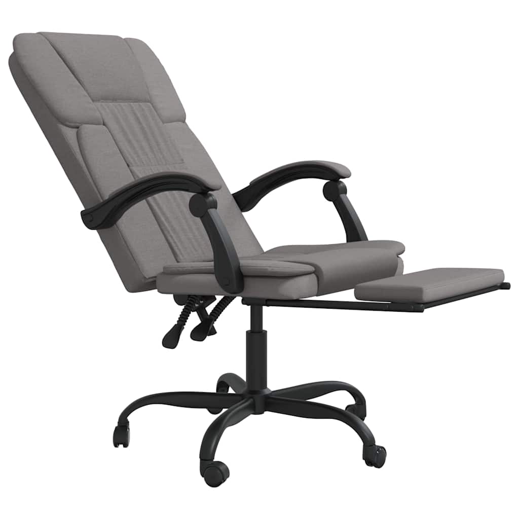 vidaXL Office Chair adjustable fabric taupe